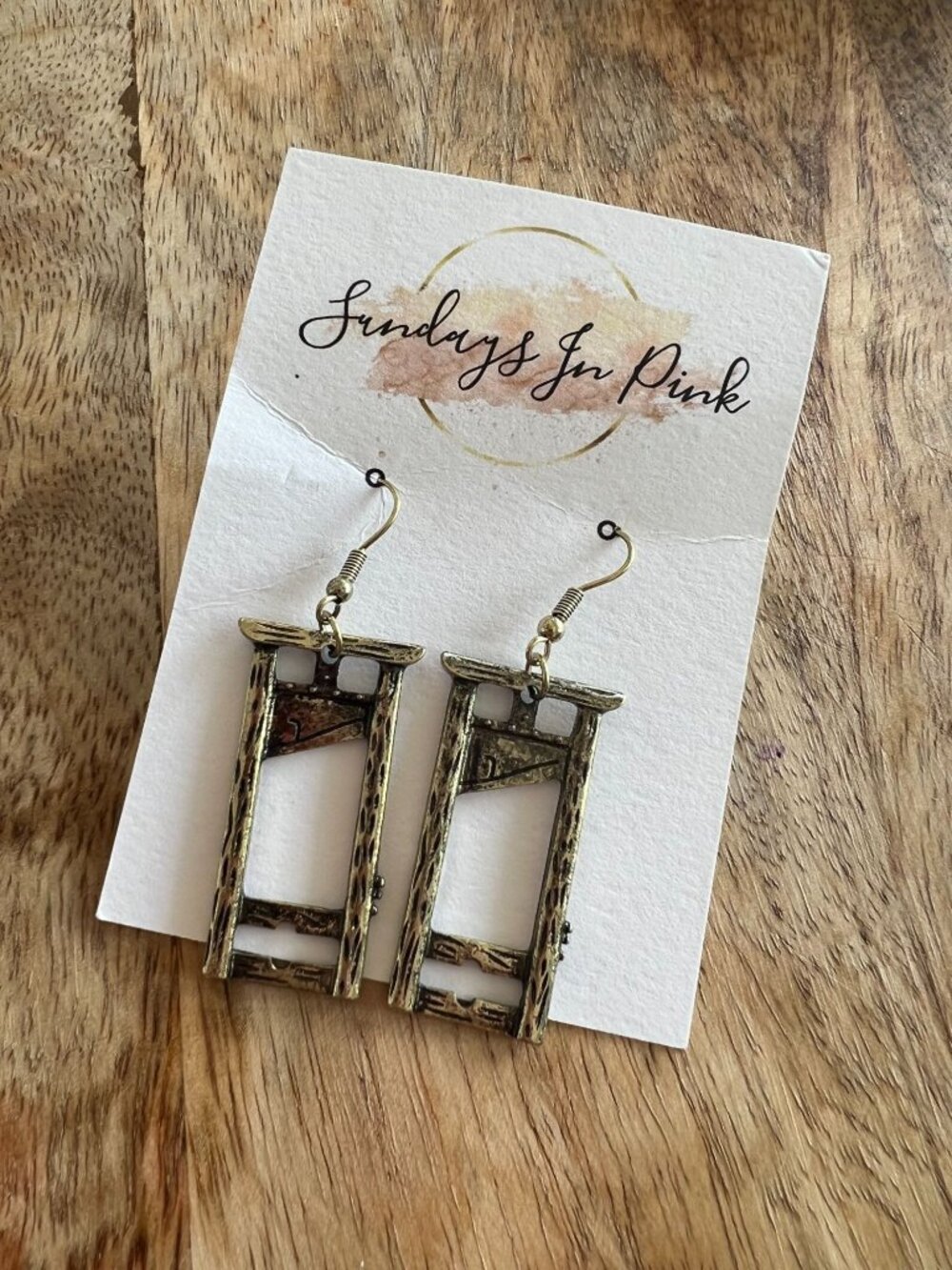 GUILLOTINE Halloween Horror Movie Scary Drop Earrings NEW